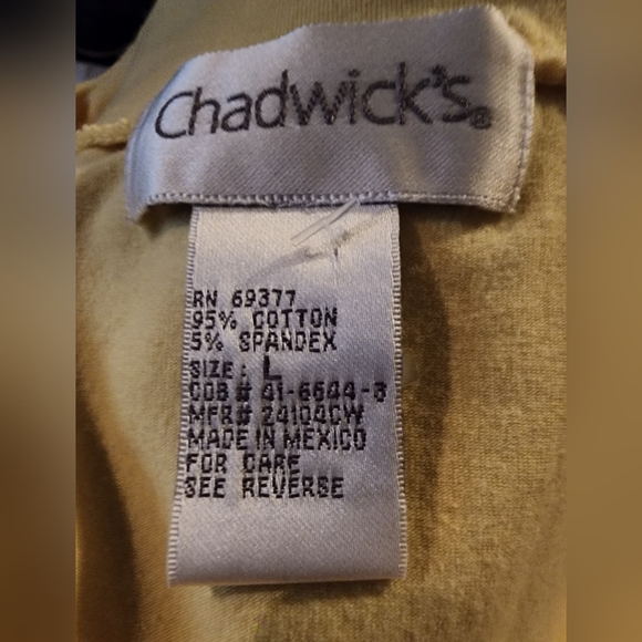 Chadwick’s Womens Yellow Top Size Large - Picture 3 of 3